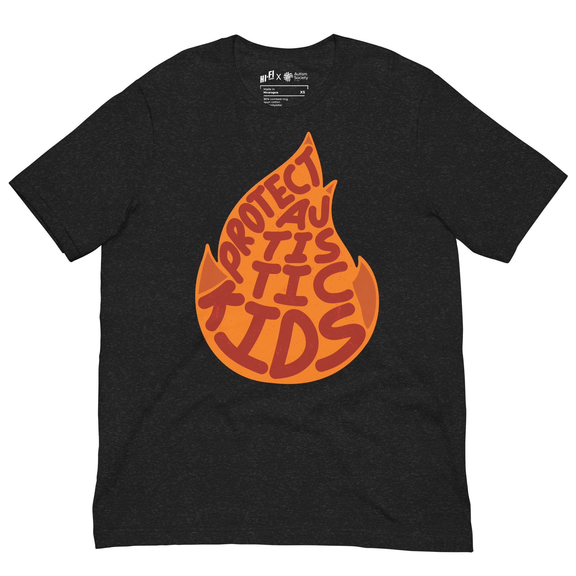 Protect Autistic Kids Tee in Black Heather | Autism Society San Diego