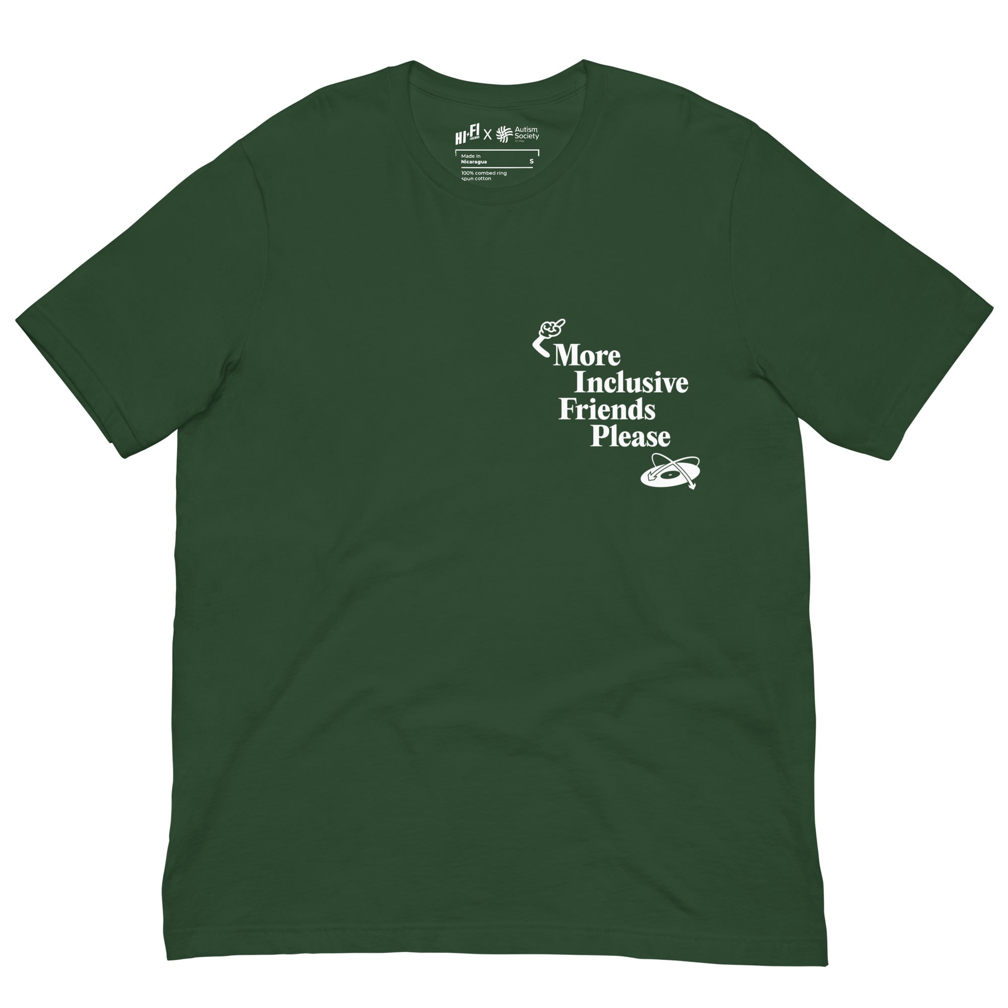 More Inclusive Friends Please Tee in Forest | Autism Society San Diego