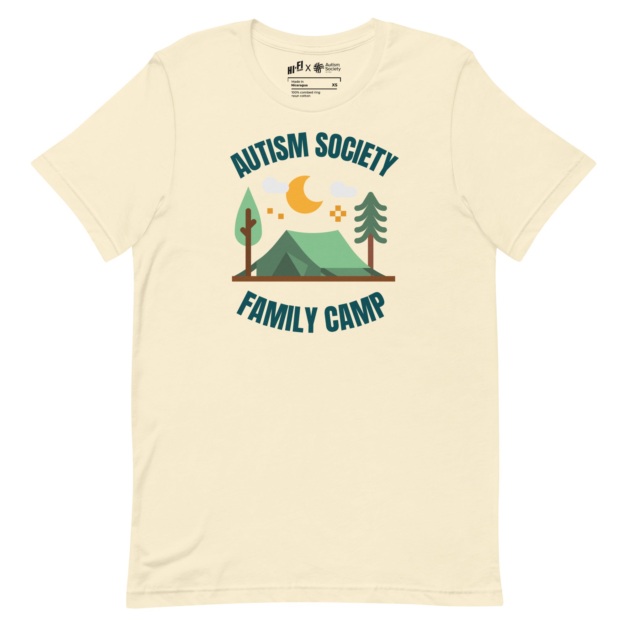 Family Camp Tee in Natural | Autism Society San Diego
