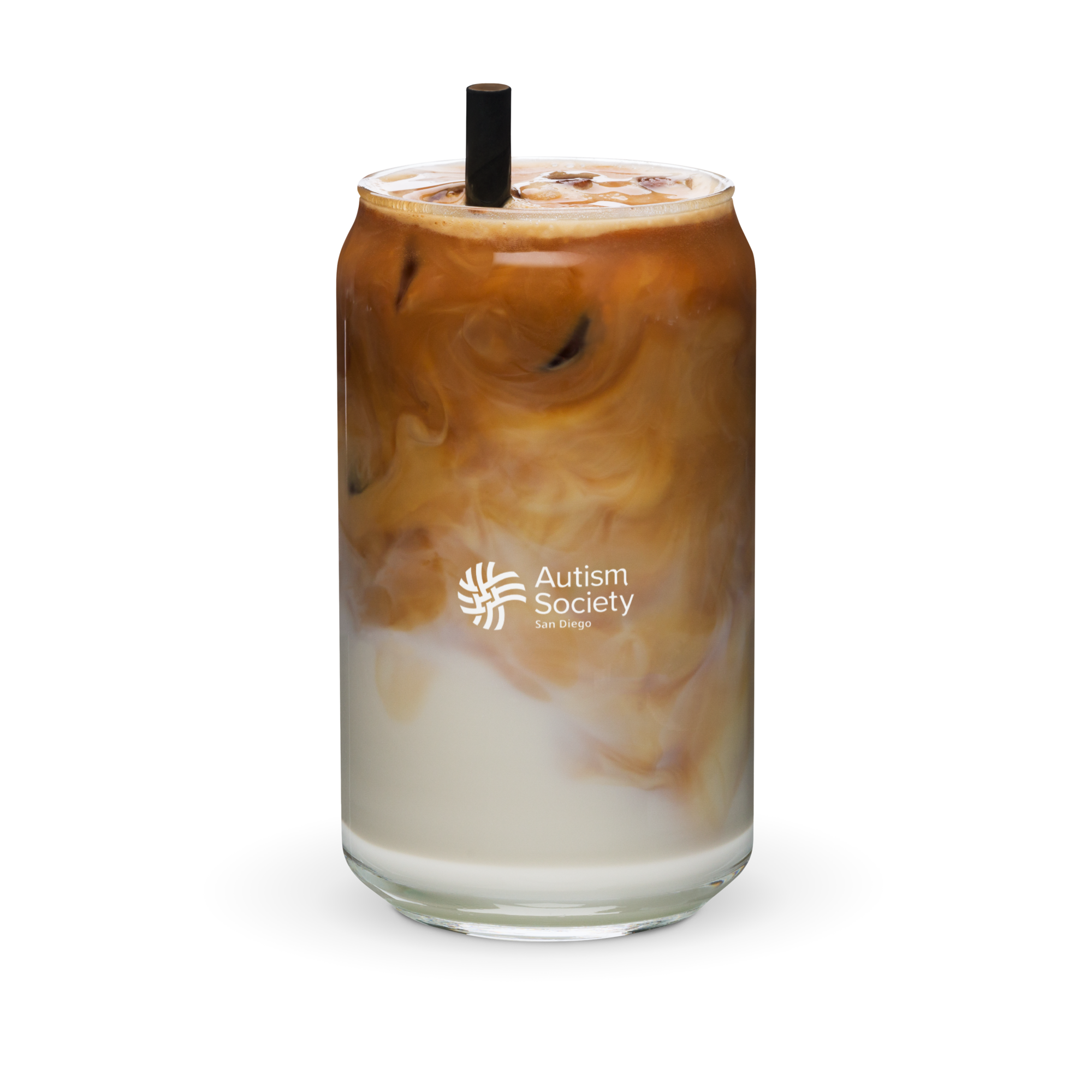 ASSD Essential Logo Can-Shaped Glass | Autism Society San Diego
