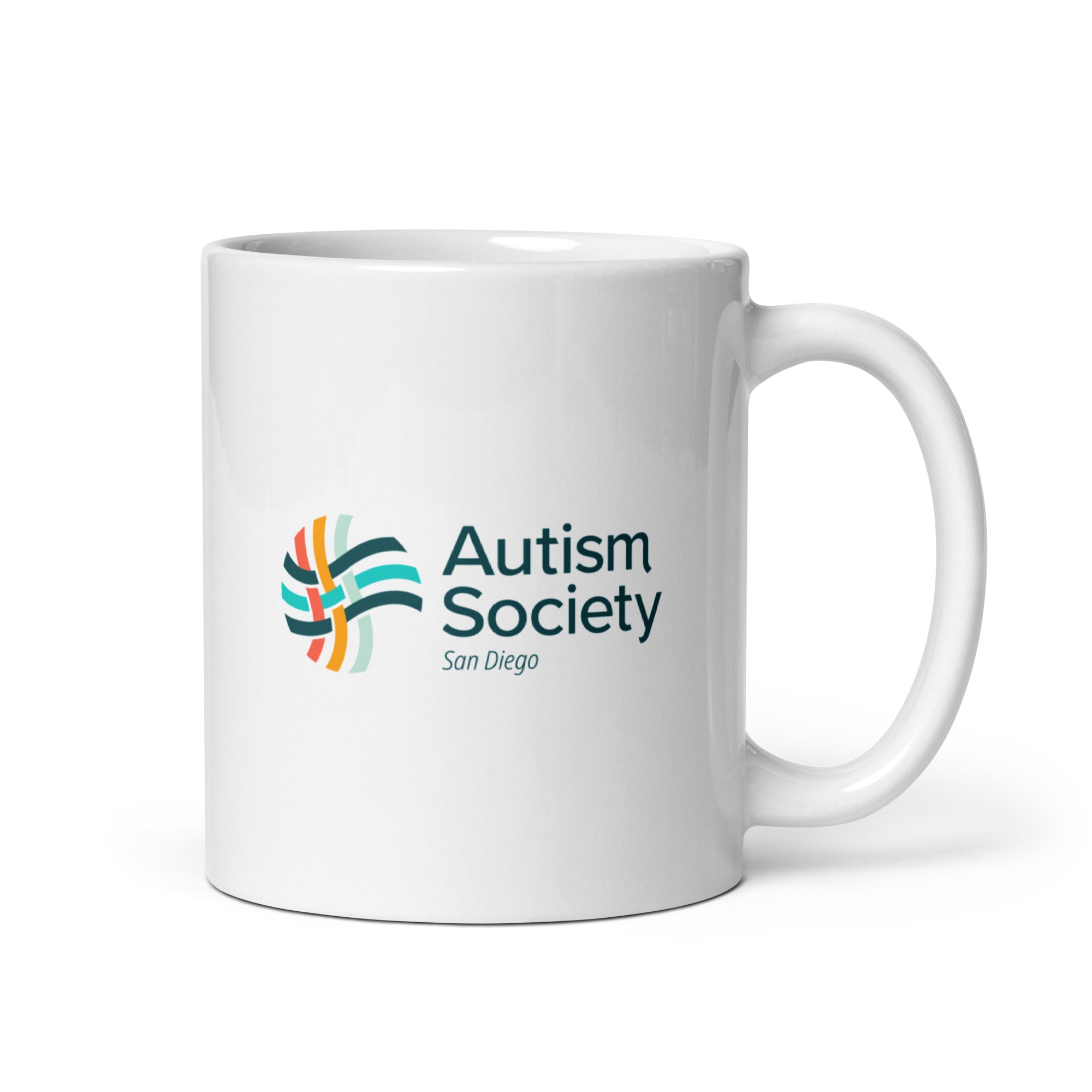 ASSD Essential Logo White Mug 11oz | Autism Society San Diego