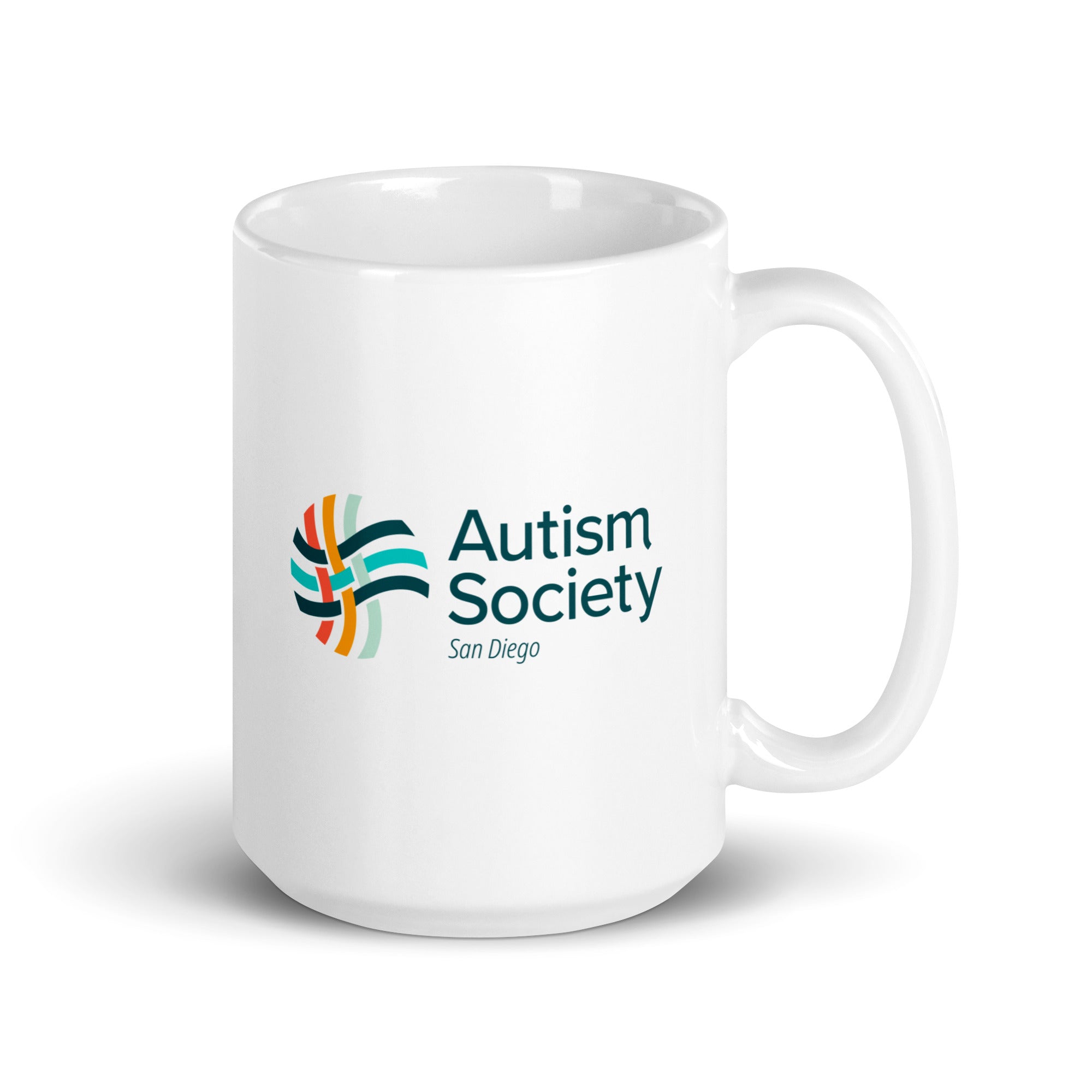 ASSD Essential Logo White Mug 15oz | Autism Society San Diego
