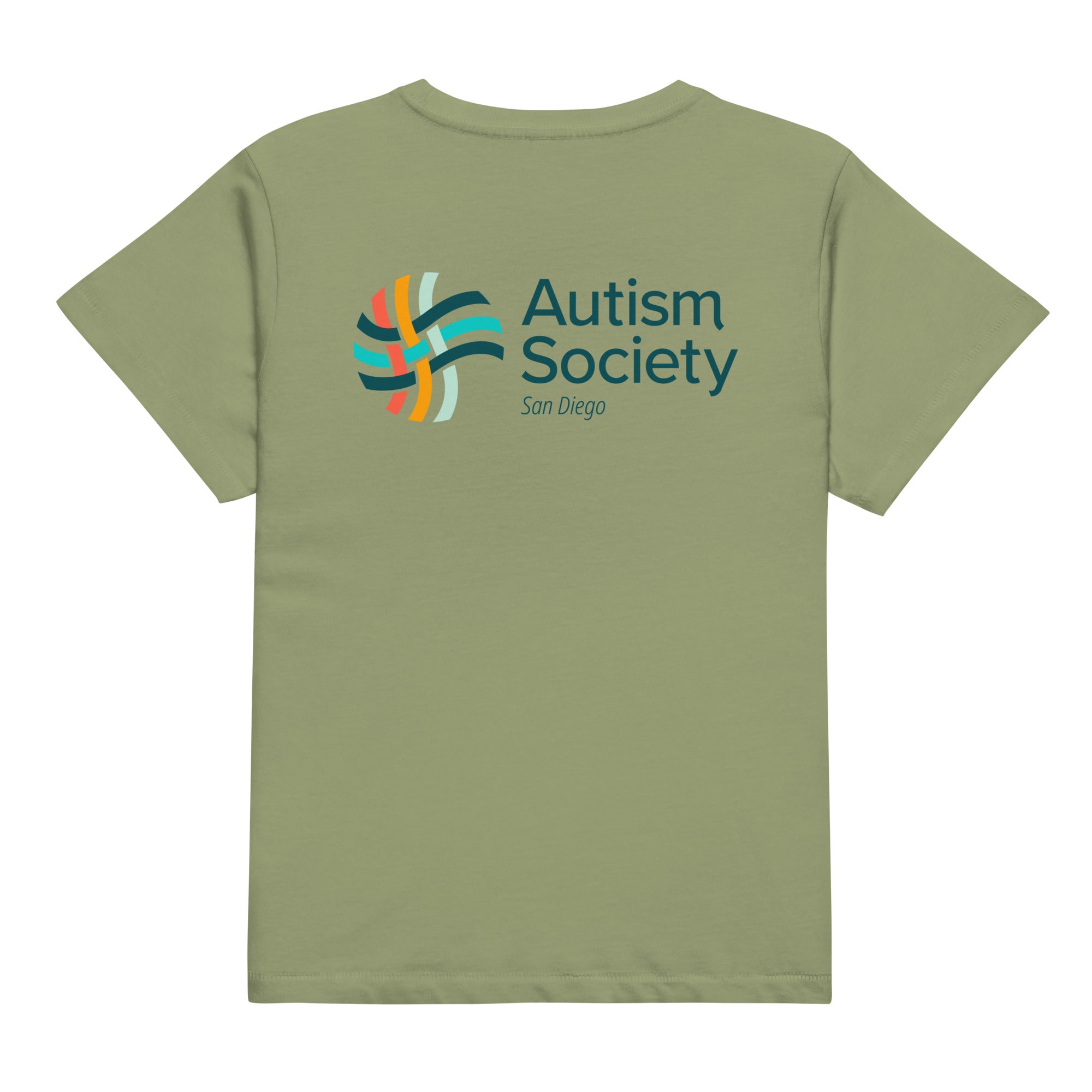 Family Camp Women's High-Waisted Tee in Artichoke | Autism Society San Diego