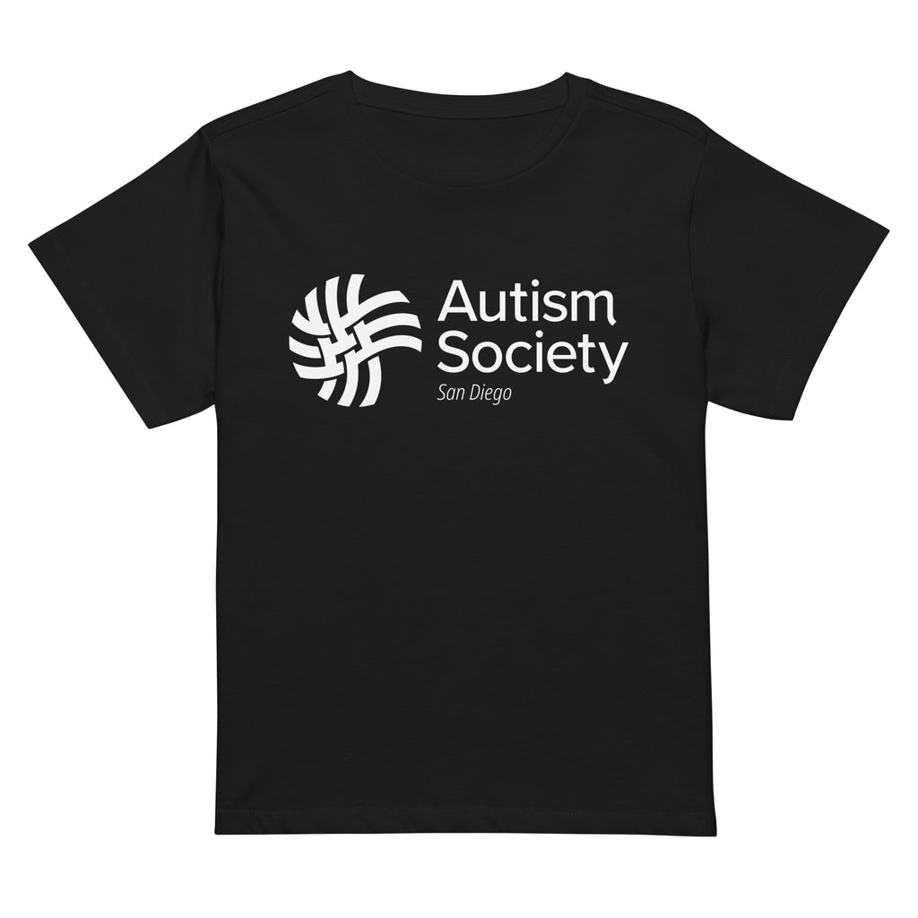 ASSD Essential Logo Women's High-Waisted Tee in Black | Autism Society San Diego