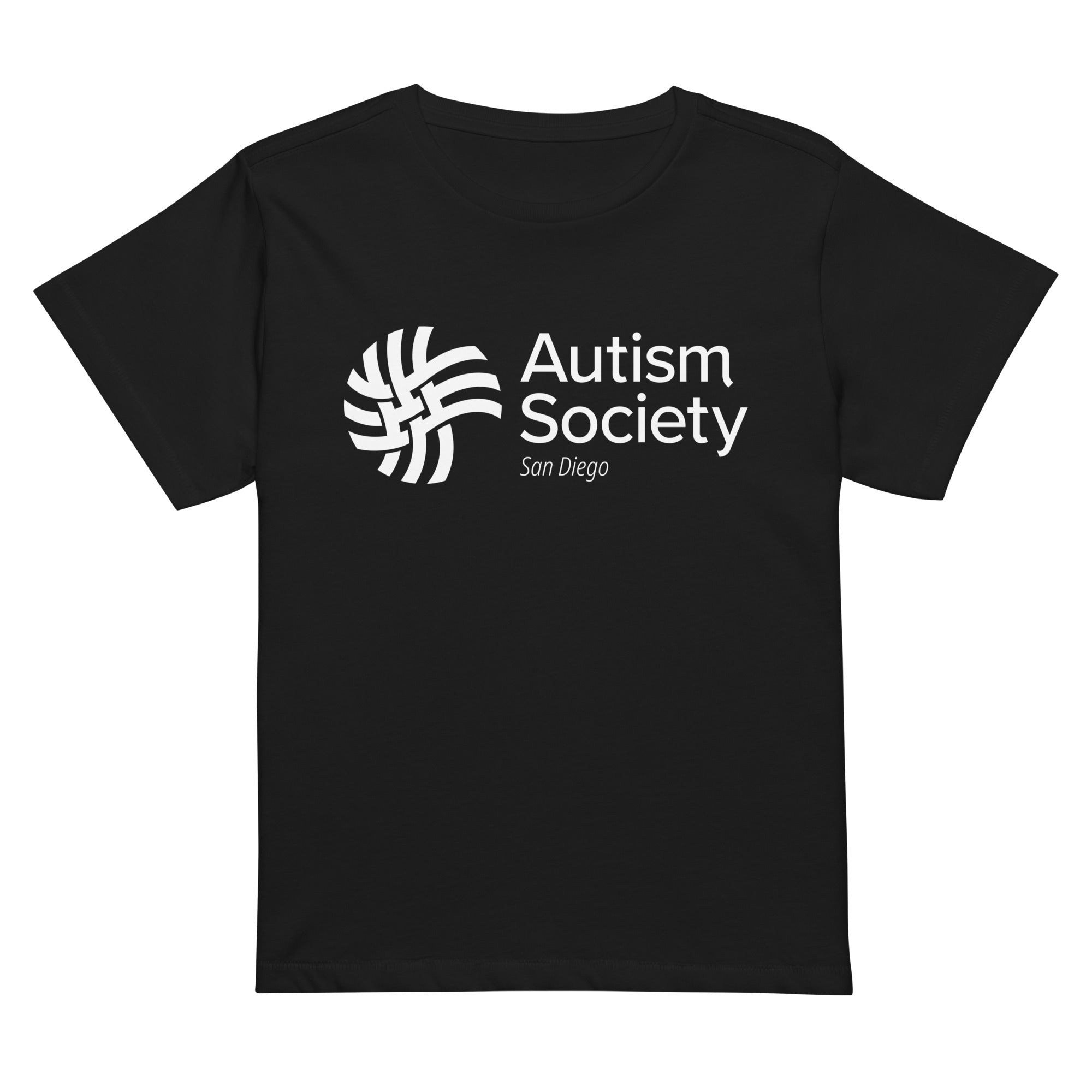 ASSD Essential Logo Women's High-Waisted Tee in Black | Autism Society San Diego