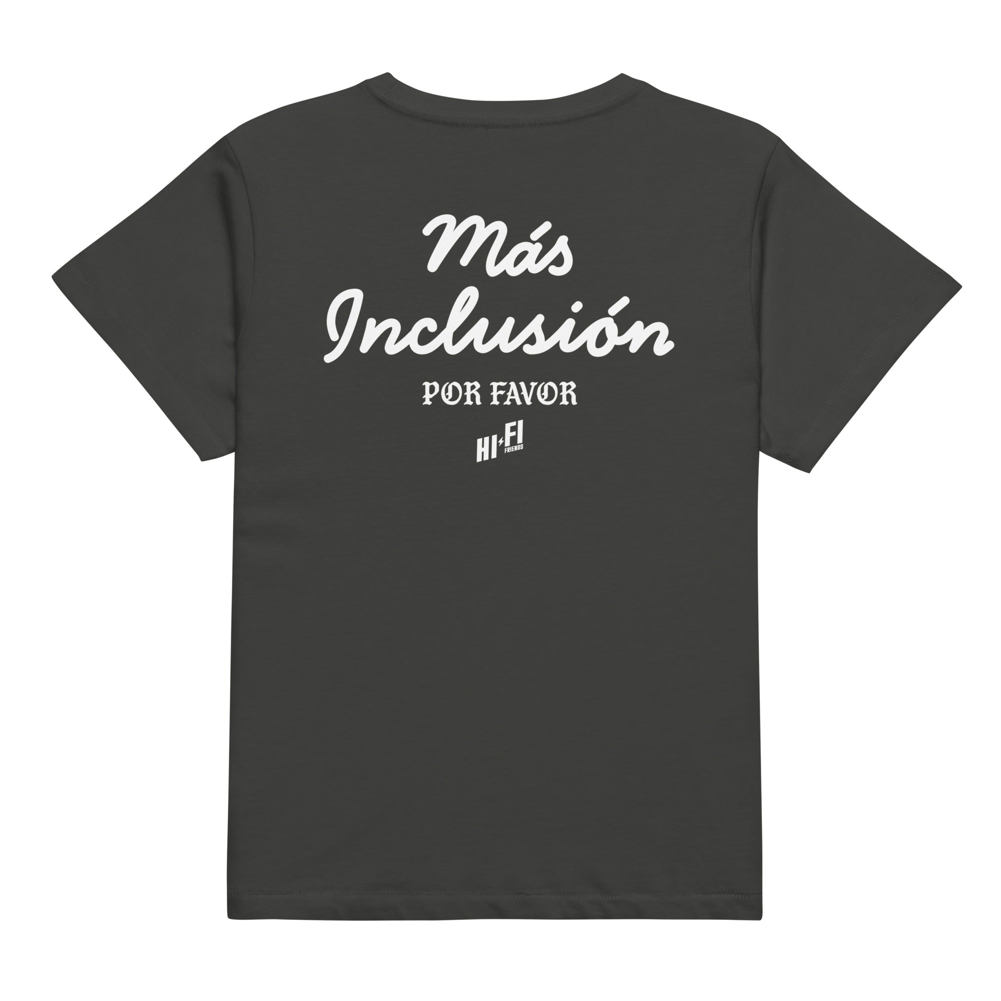 Más Inclusión Women's High-Waisted Tee in Vintage Black | Autism Society San Diego