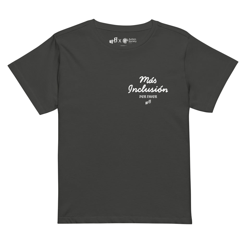 Más Inclusión Women's High-Waisted Tee in Vintage Black | Autism Society San Diego