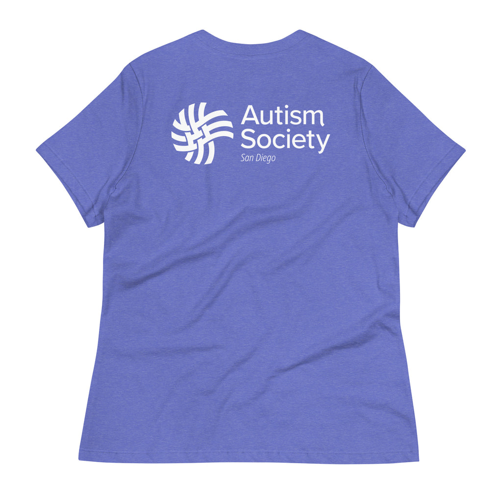 Camp I Can Women's Tee in Heather True Royal | Autism Society San Diego
