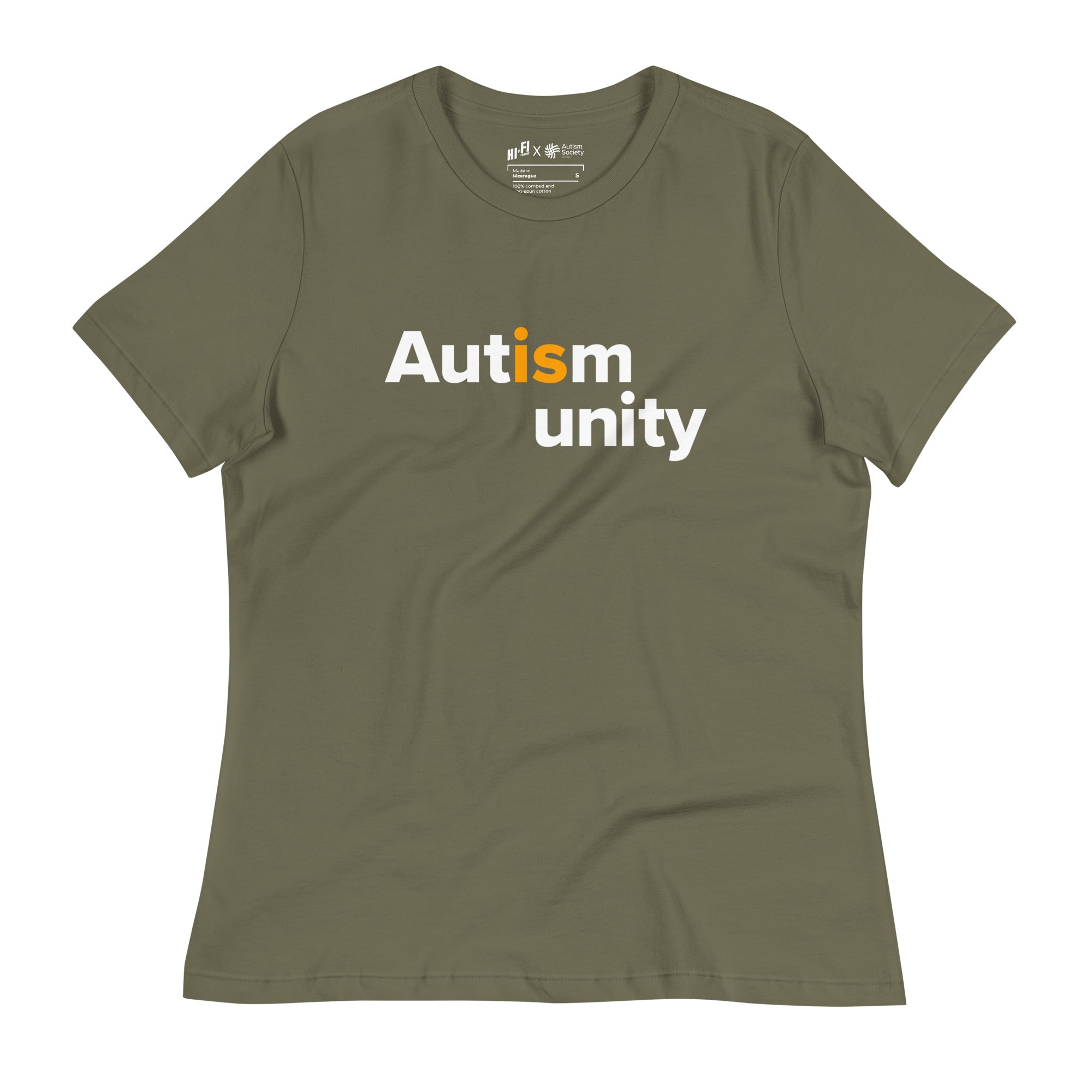 Autism Is Unity Women's Tee in Military Green | Autism Society San Diego