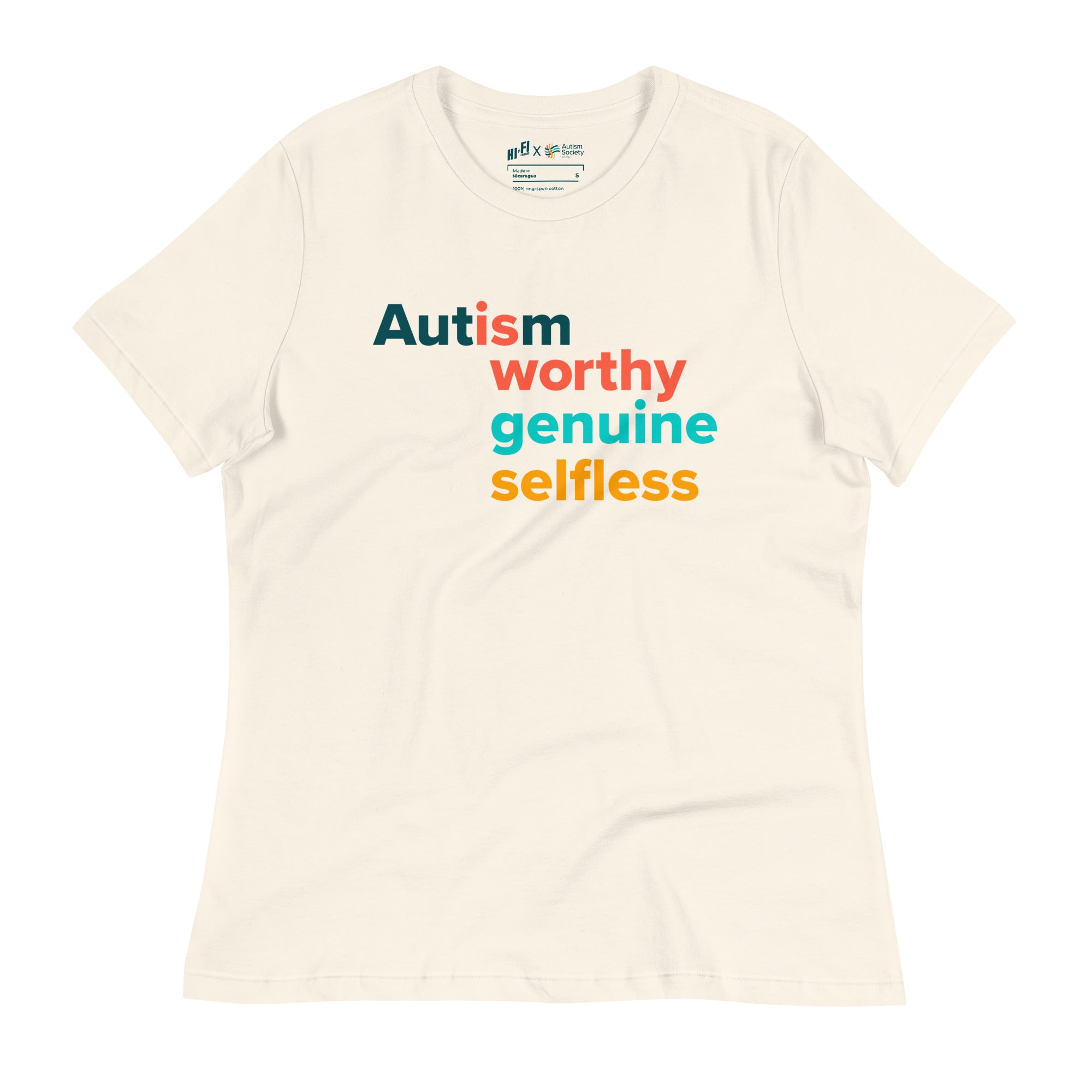 Autism Is Worthy Women's Tee in Natural | Autism Society San Diego