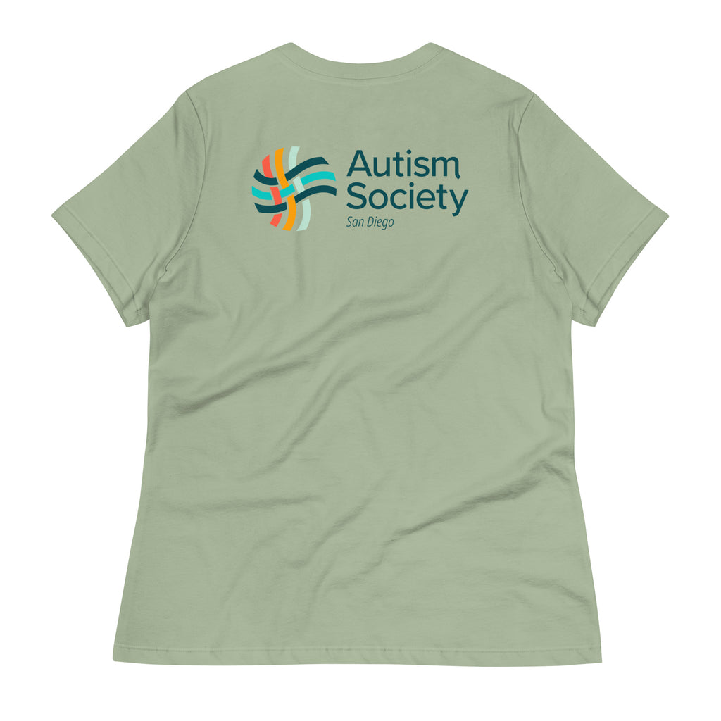 Family Camp Women's Tee in Sage | Autism Society San Diego
