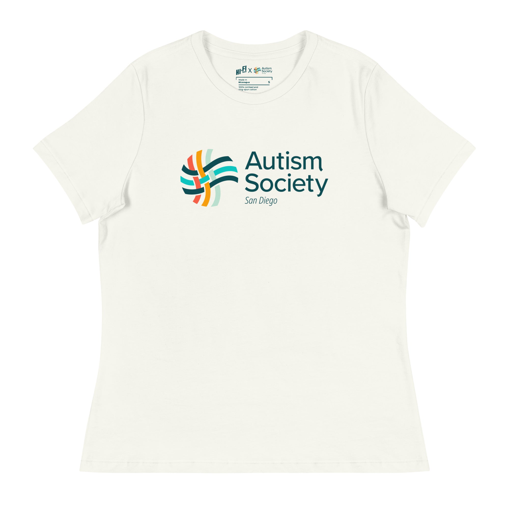 ASSD Essential Logo Women's Tee in Vintage White | Autism Society San Diego