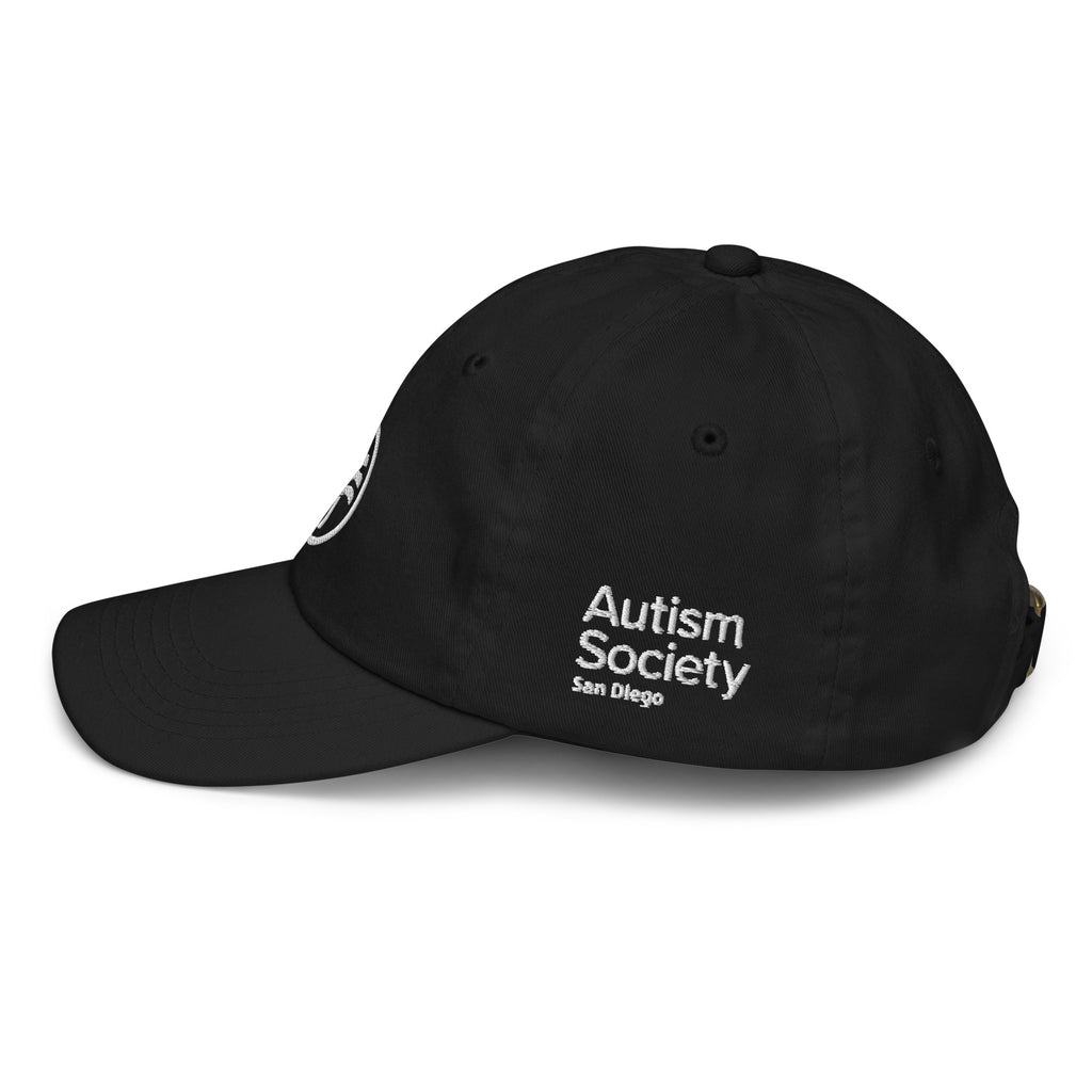 ASSD 60th Logo Youth Baseball Cap in Black | Autism Society San Diego