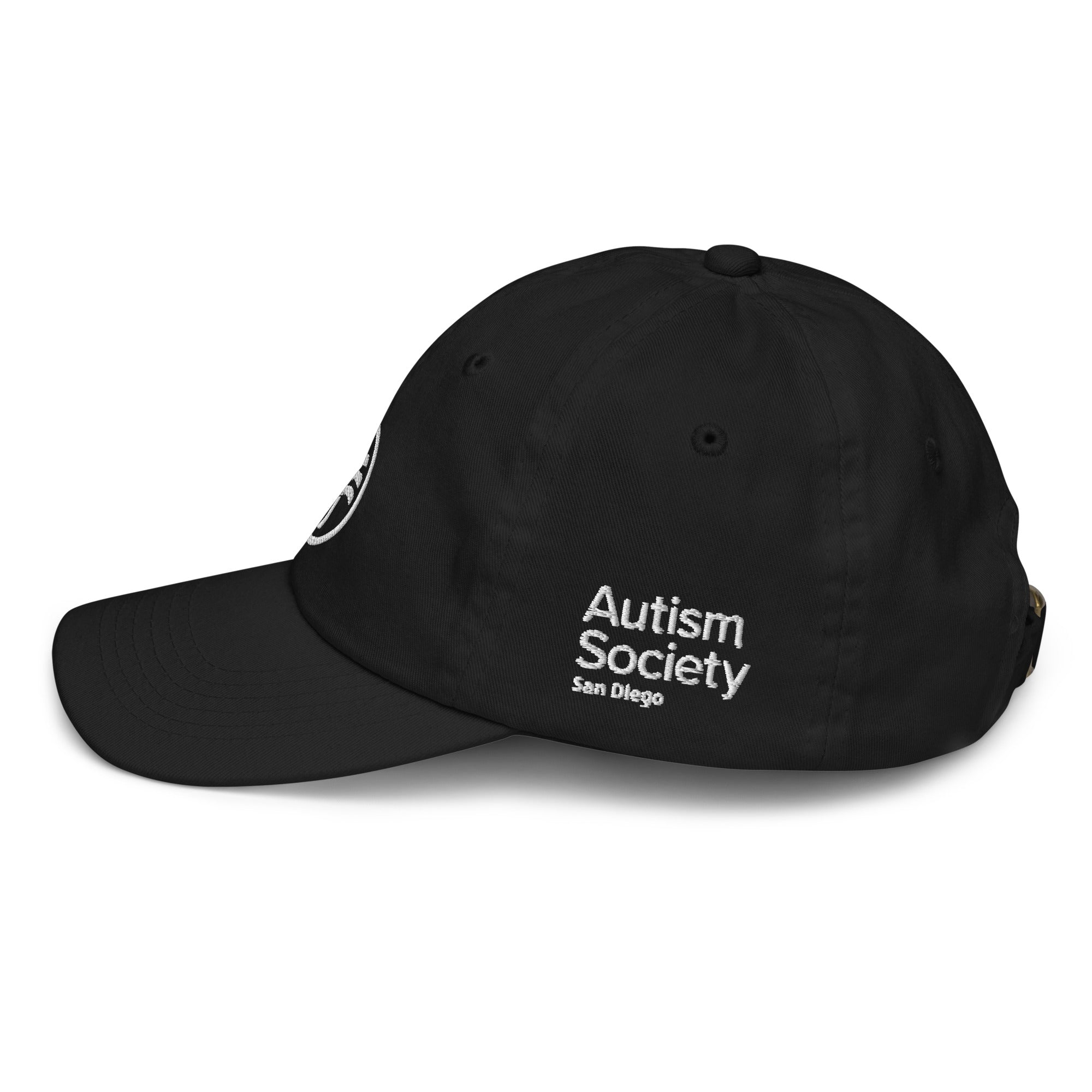 ASSD 60th Logo Youth Baseball Cap in Black | Autism Society San Diego