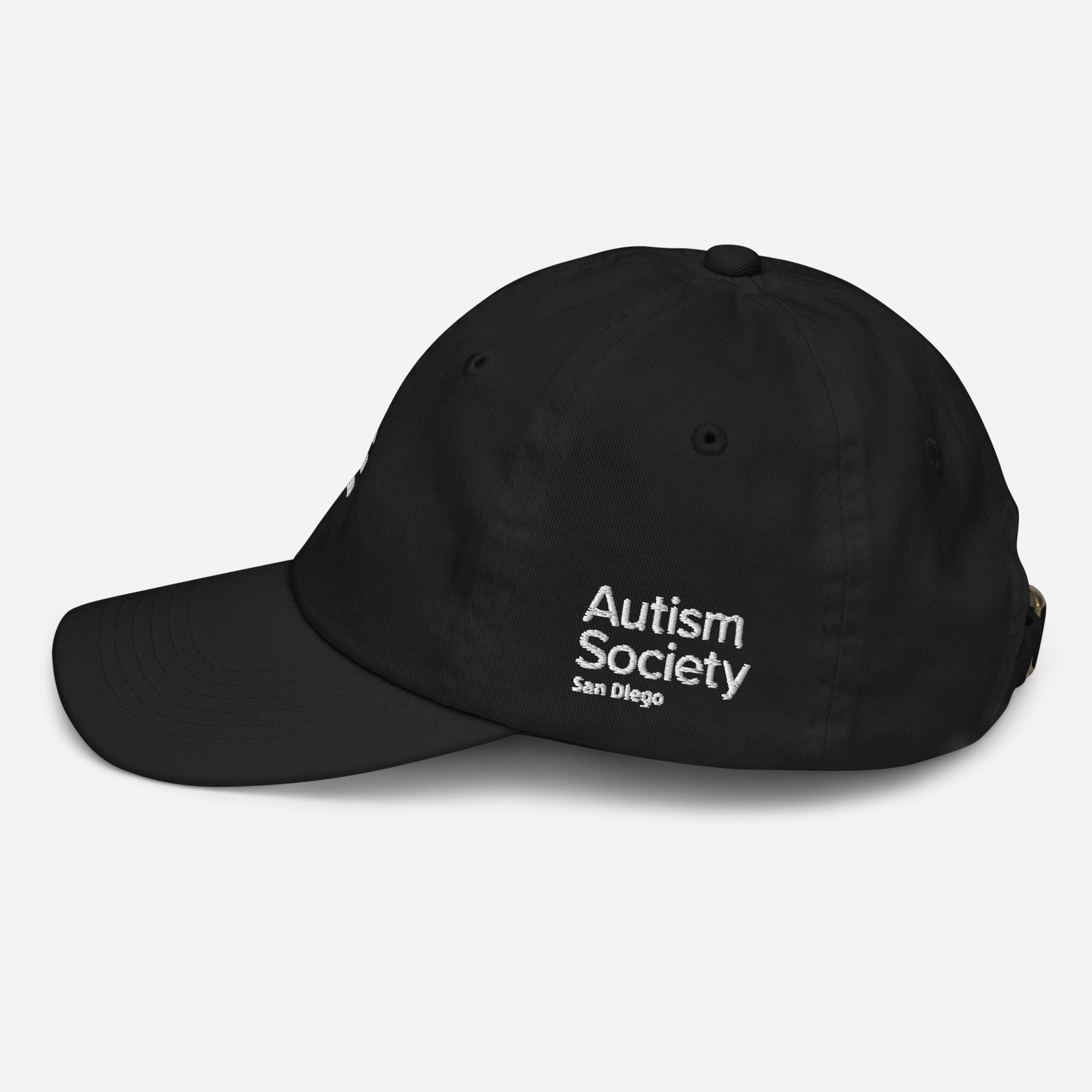 ASSD Essential Logo Youth Baseball Cap in Black | Autism Society San Diego