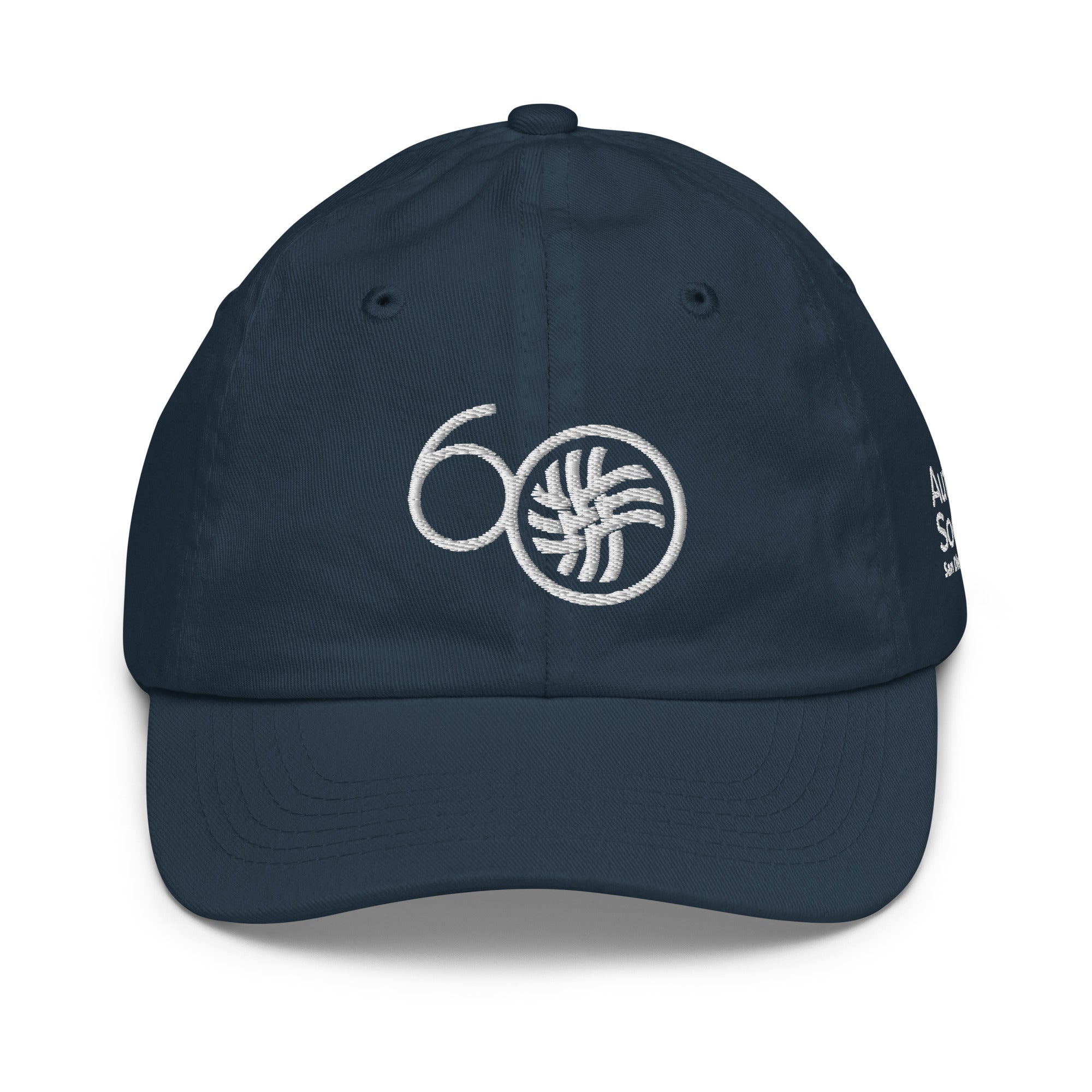 ASSD 60th Logo Youth Baseball Cap in Navy | Autism Society San Diego