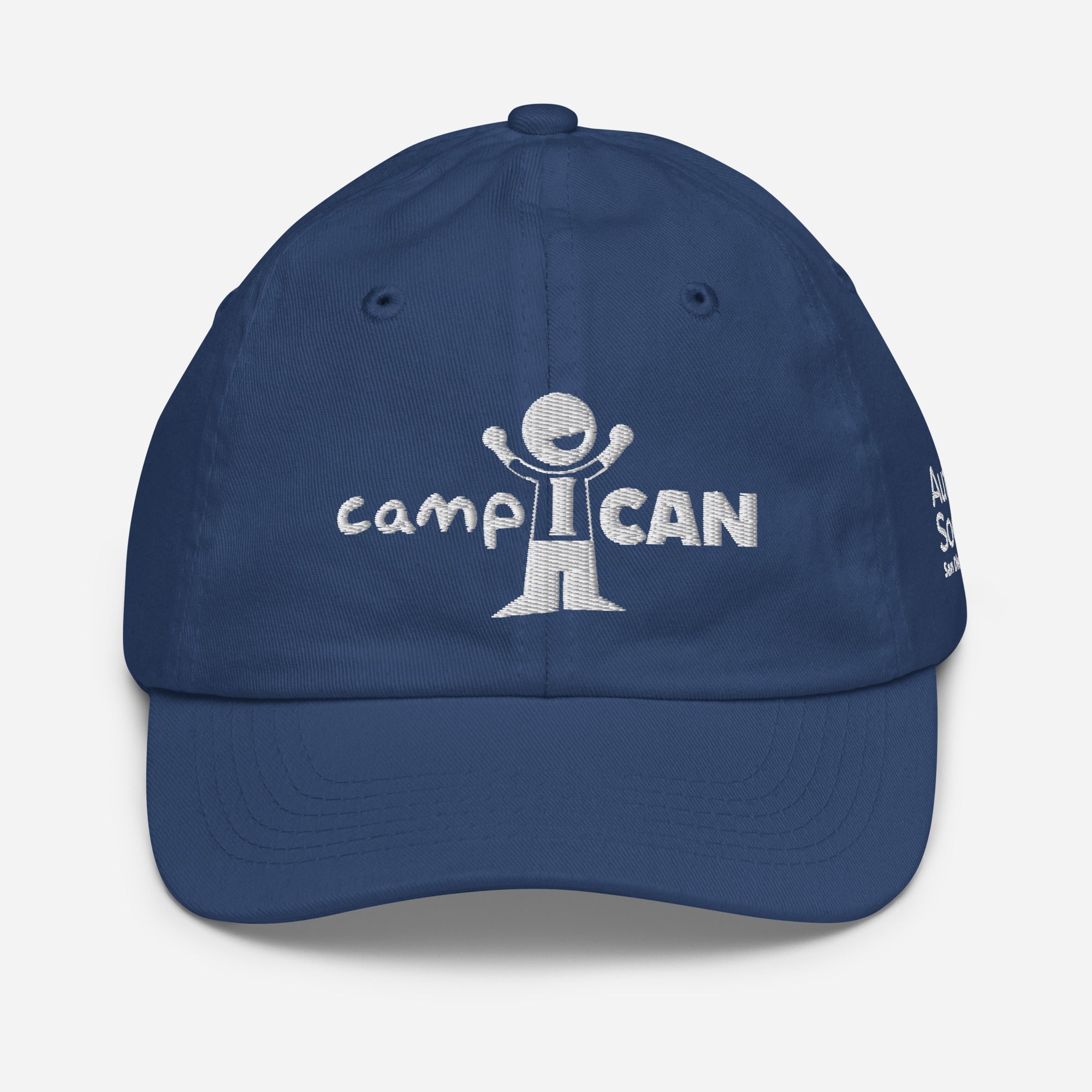 Camp I Can Youth Baseball Cap in Royal | Autism Society San Diego