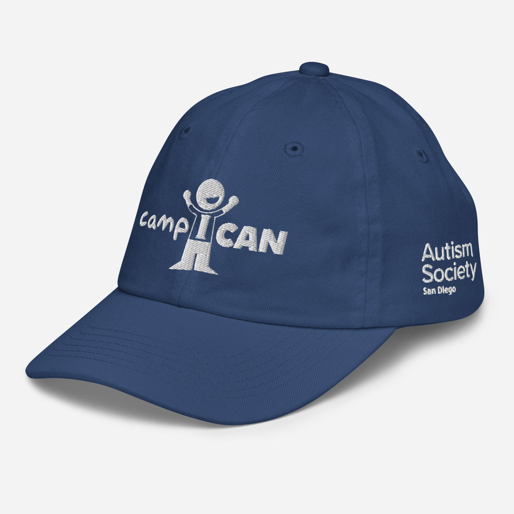 Camp I Can Youth Baseball Cap in Royal | Autism Society San Diego