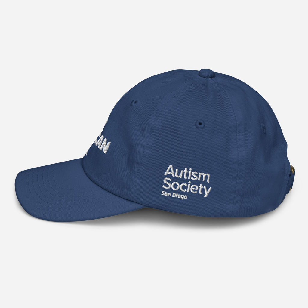 Camp I Can Youth Baseball Cap in Royal | Autism Society San Diego