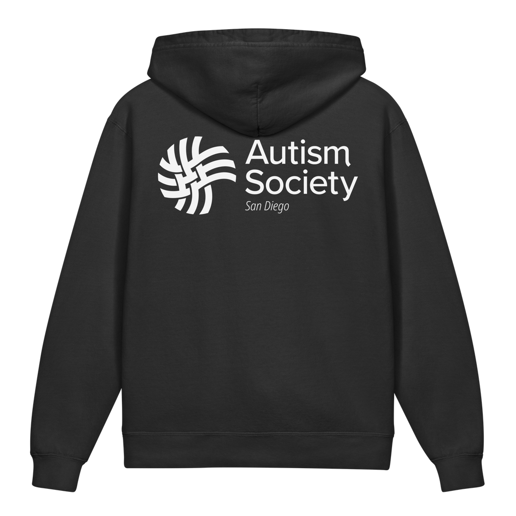 ASSD Essential Logo Youth Hoodie in Black | Autism Society San Diego