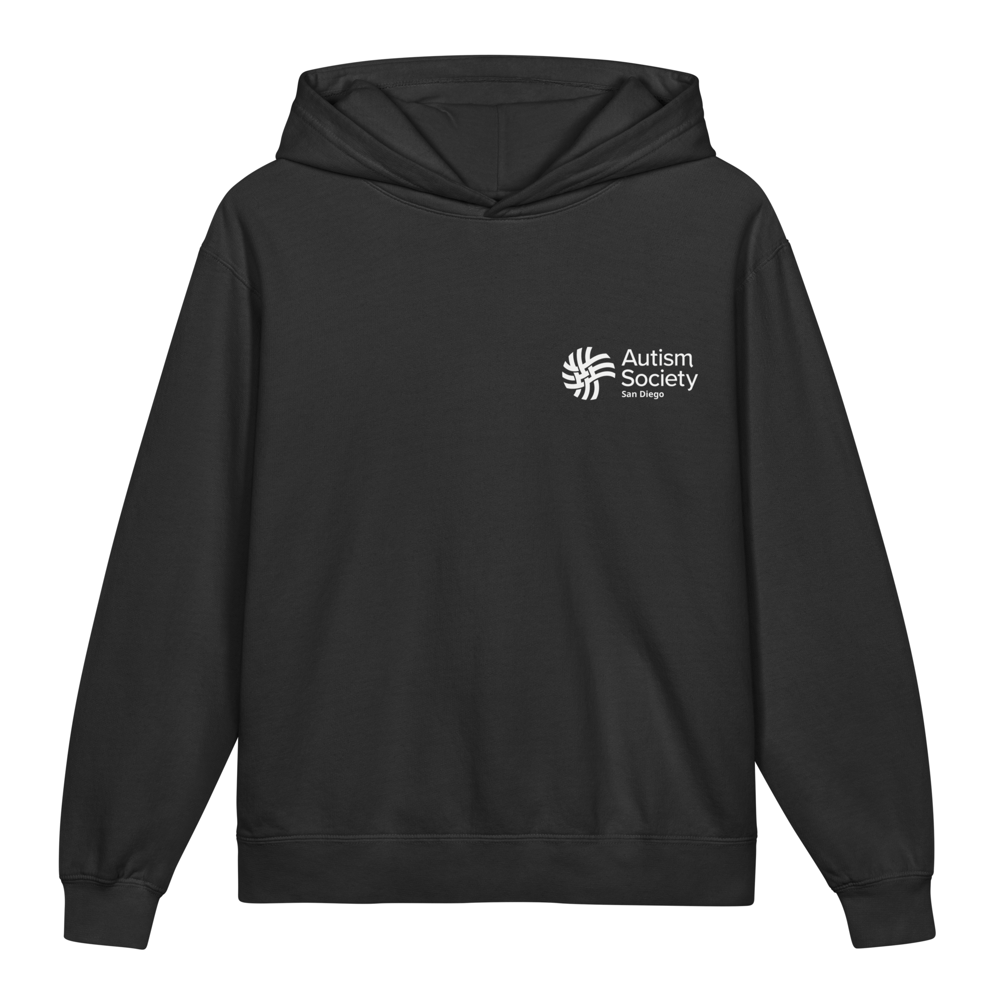 ASSD Essential Logo Youth Hoodie in Black | Autism Society San Diego