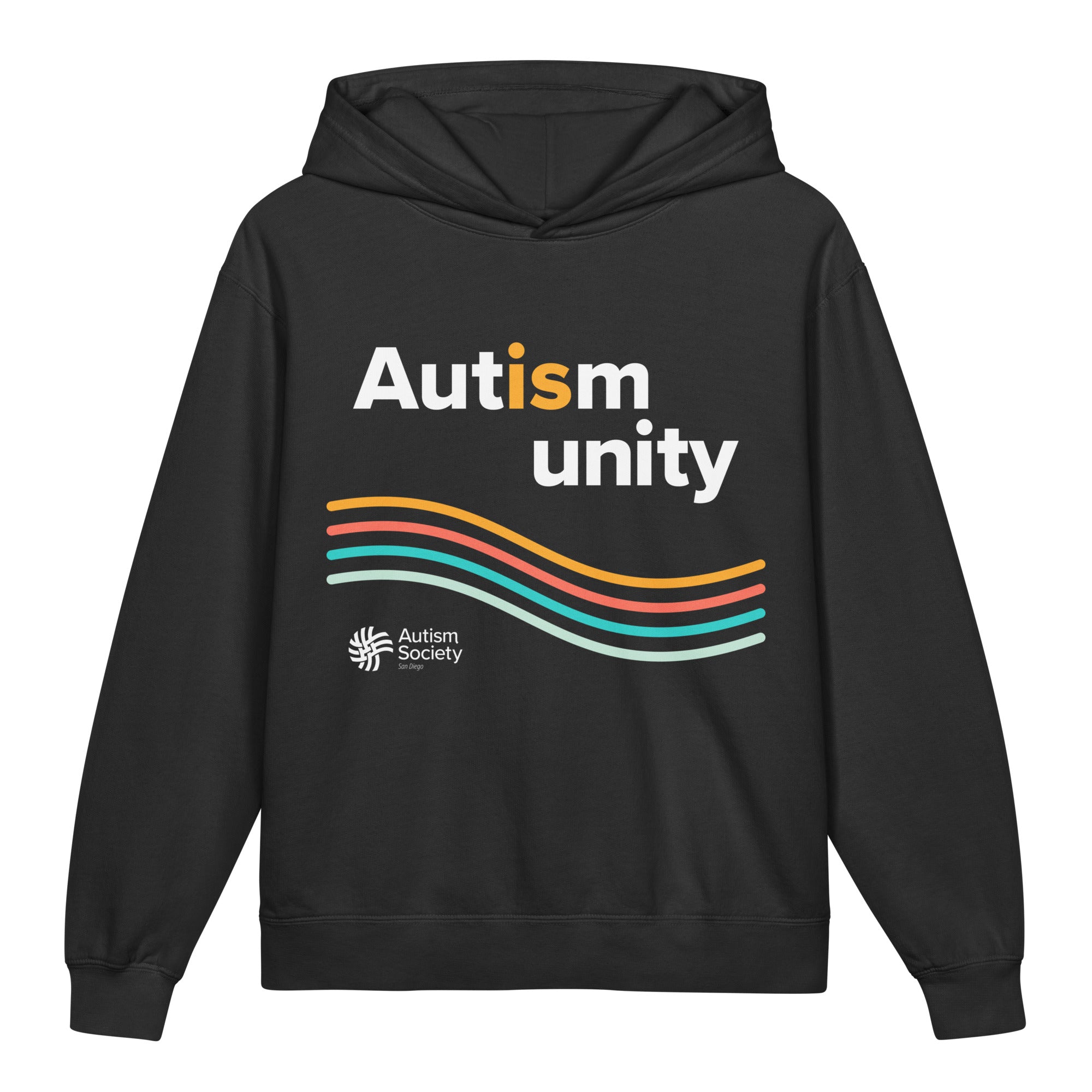 Autism Is Unity Youth Hoodie in Black | Autism Society San Diego