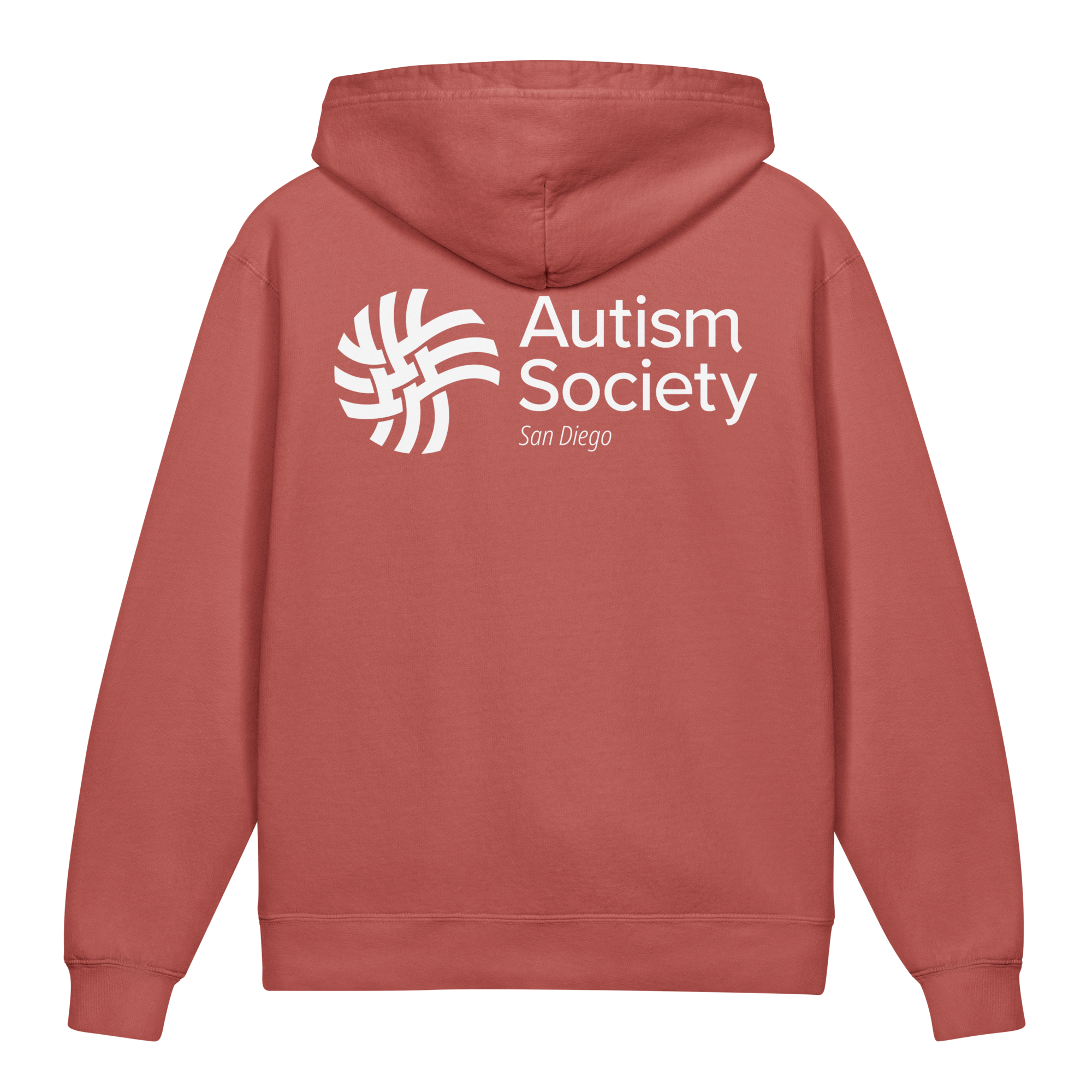 ASSD Essential Logo Youth Hoodie in Crimson | Autism Society San Diego