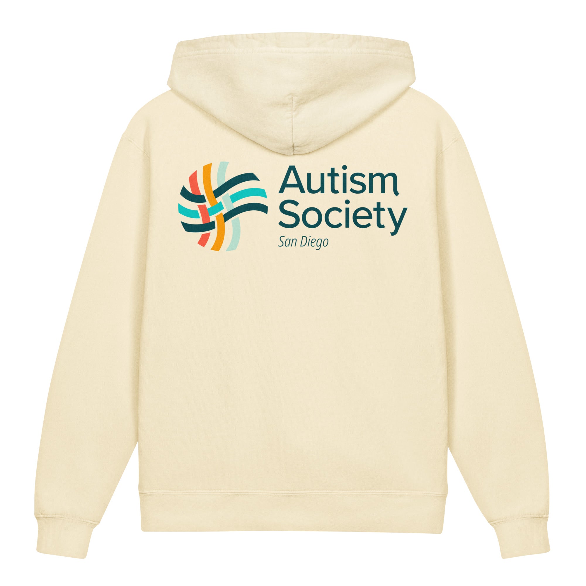 ASSD Essential Logo Youth Hoodie in Ivory | Autism Society San Diego