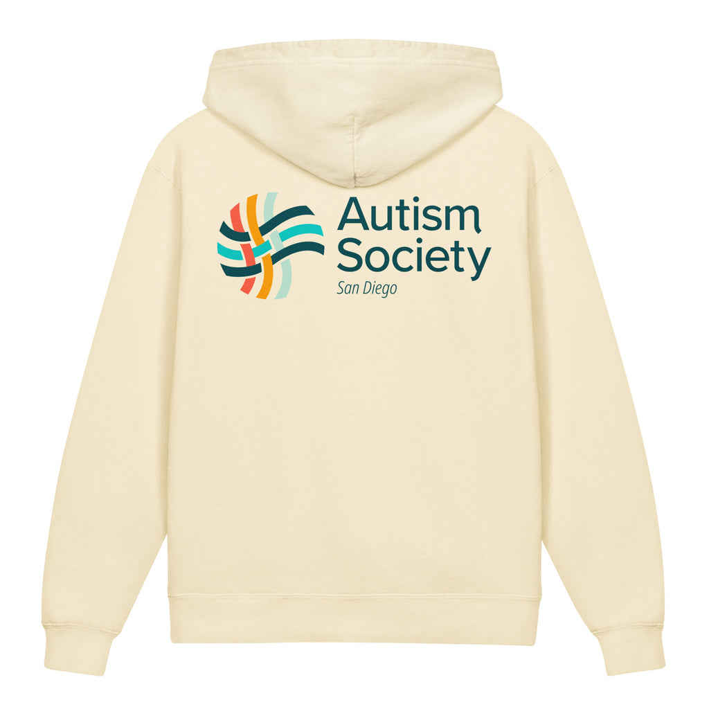 Family Camp Youth Hoodie in Ivory | Autism Society San Diego