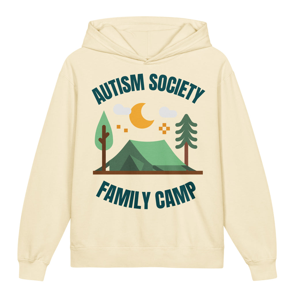 Family Camp Youth Hoodie in Ivory | Autism Society San Diego