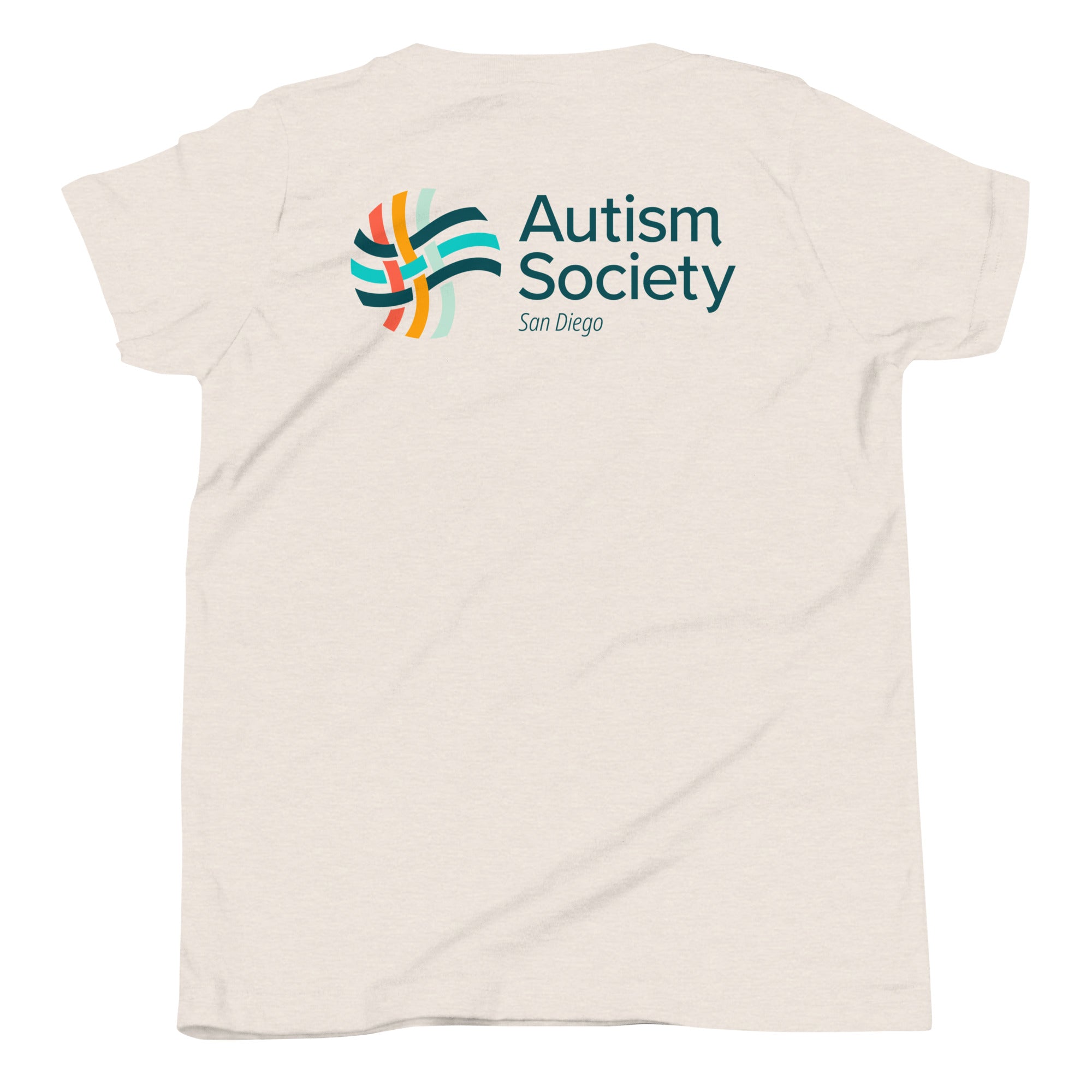 Family Camp Youth Tee in Heather Dust | Autism Society San Diego