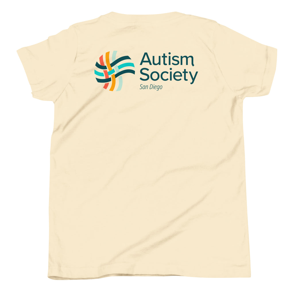 Family Camp Youth Tee in Natural | Autism Society San Diego