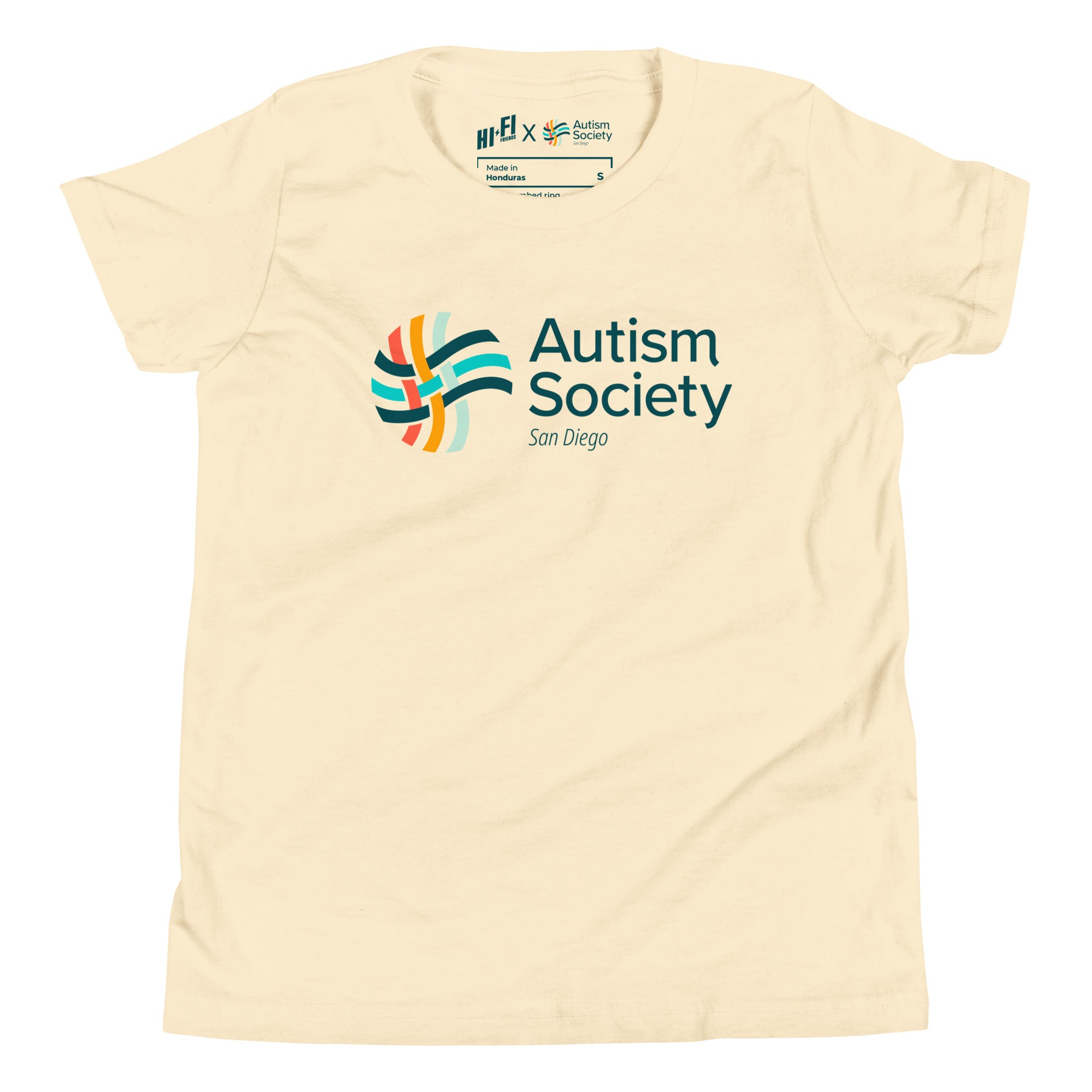 ASSD Essential Logo Youth Tee in Natural | Autism Society San Diego
