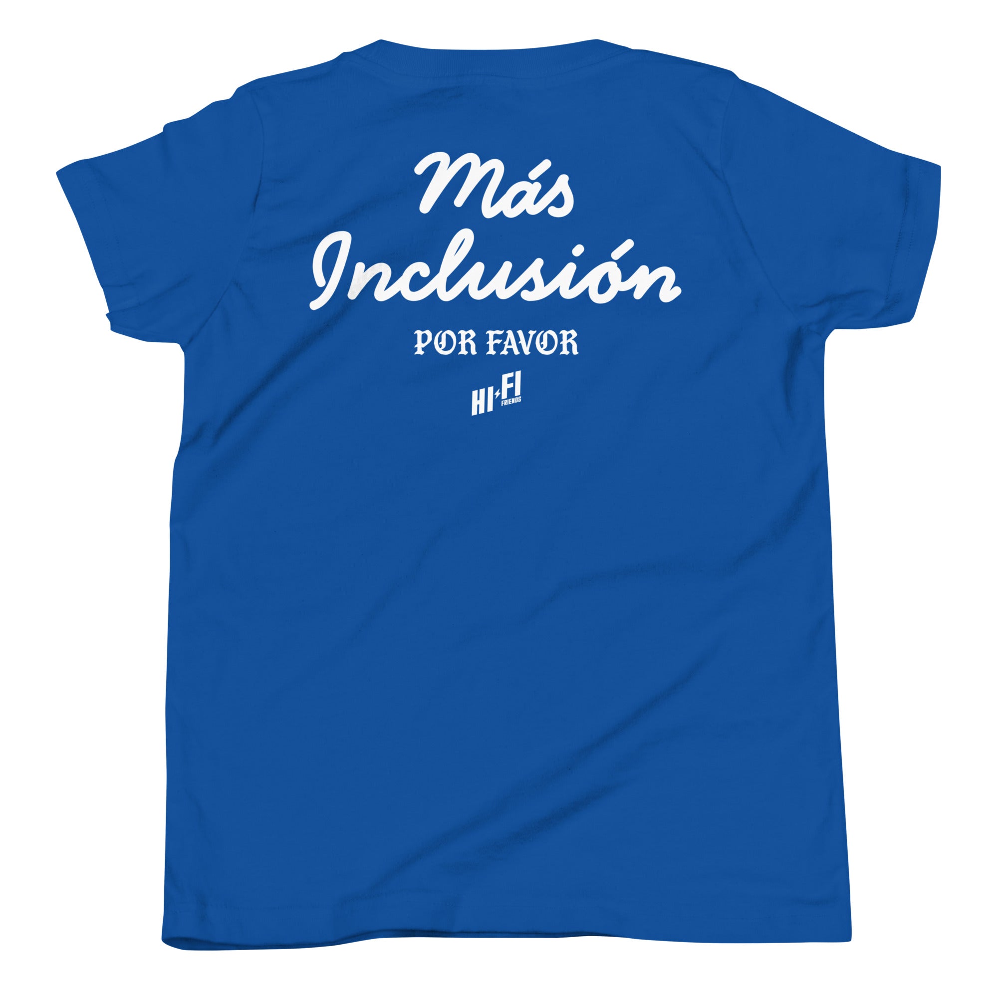 Más Inclusión Youth Tee in True Royal | Autism Society San Diego