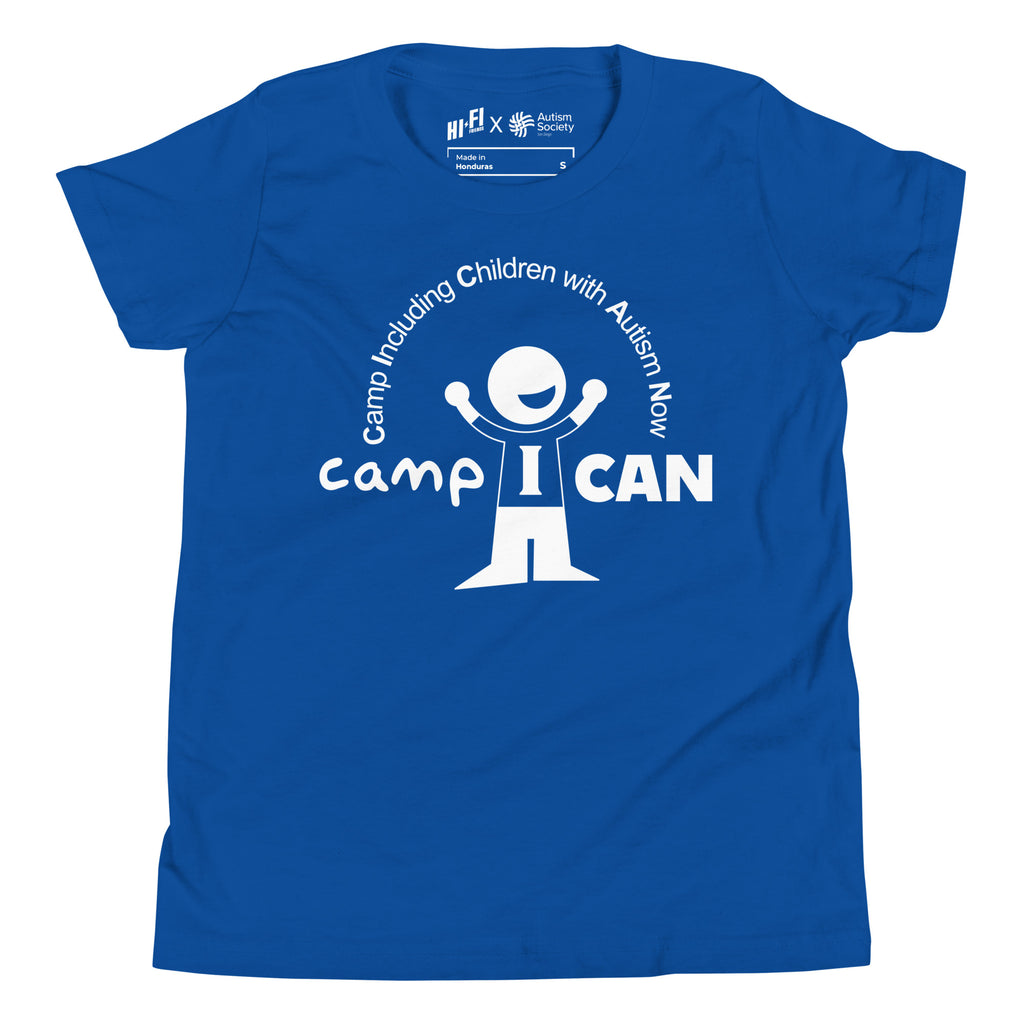 Camp I Can Youth Tee in True Royal | Autism Society San Diego
