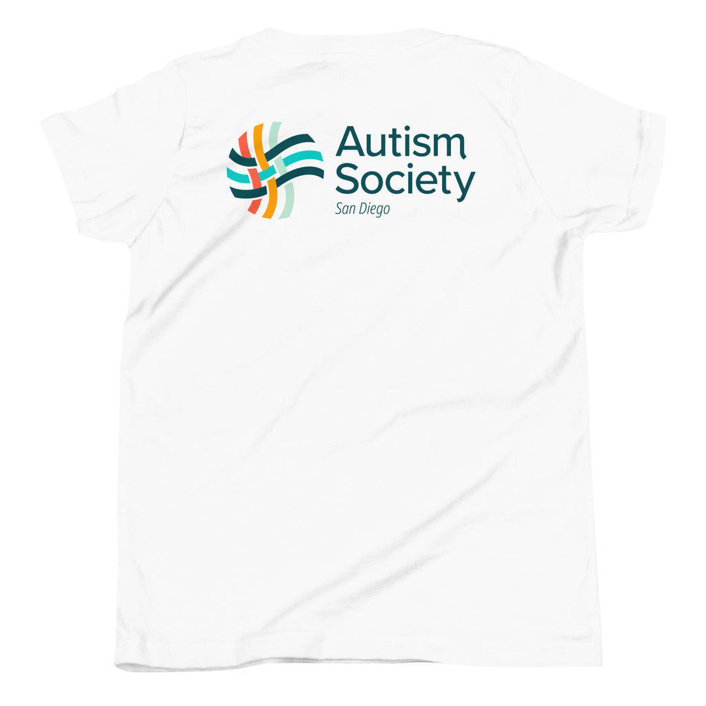 Family Camp Youth Tee in White | Autism Society San Diego